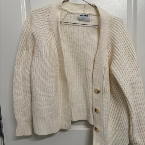 Cream Ribbed Cardigan - Picture 2 of 3